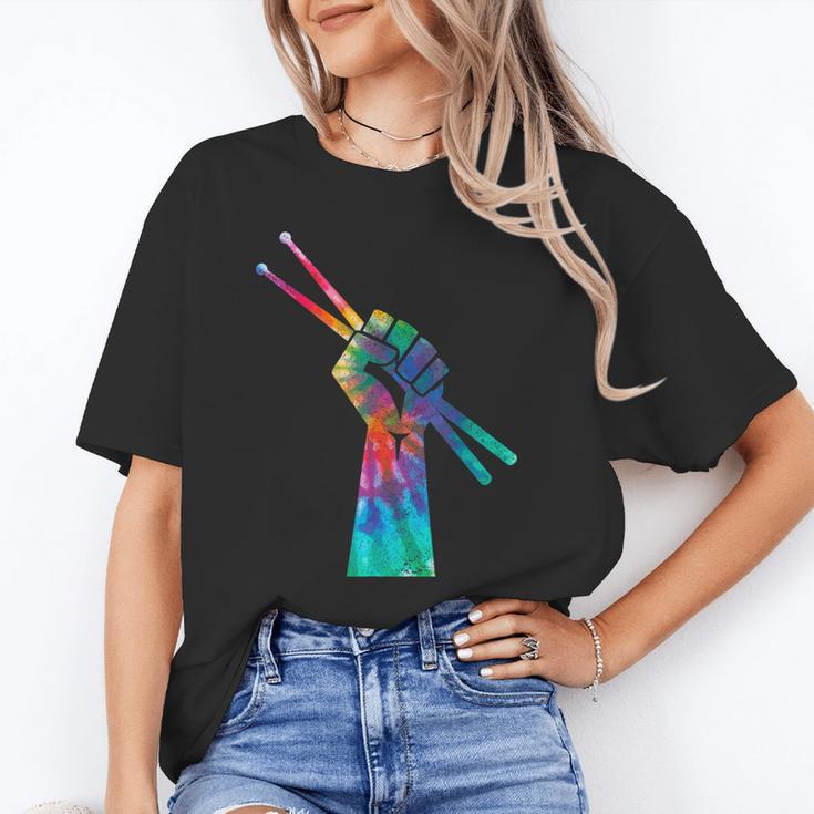 Drummer Drum Kit Tie Dye Hippie Drummer Unisex T-Shirt Drummer Drum Kit Tie Dye Hippie Drummer Unisex T-Shirt