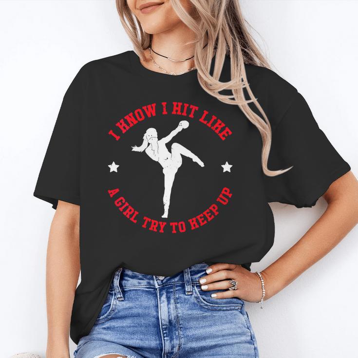 I Know I Hit Like A Girl Try To Keep Up Muay Thai Boxing Unisex T-Shirt