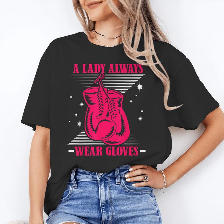 A Lady Always Wear Gloves Kickboxer Fan Muay Thai Boxing Unisex T-Shirt A Lady Always Wear Gloves Kickboxer Fan Muay Thai Boxing Unisex T-Shirt