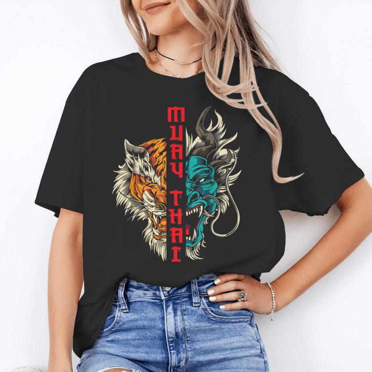 Muay Thai Thai Boxing Dragon Tiger Unisex T-Shirt