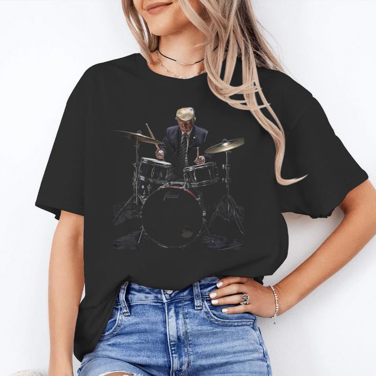 Percussion Player Drumset Retro Drum Kit Percussionist Trump Drummer Drums 2024 -Adults Unisex T-Shirt Percussion Player Drumset Retro Drum Kit Percussionist Trump Drummer Drums 2024 -Adults Unisex T-Shirt