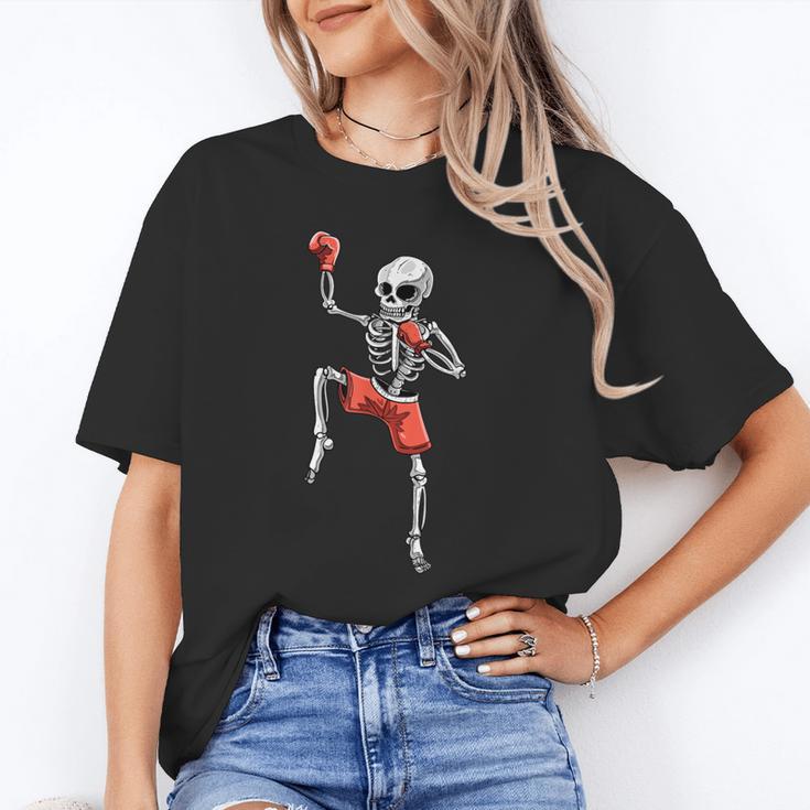 Skeleton Muay Thai Halloween Kickboxing MMA Fighter Costume Unisex T-Shirt