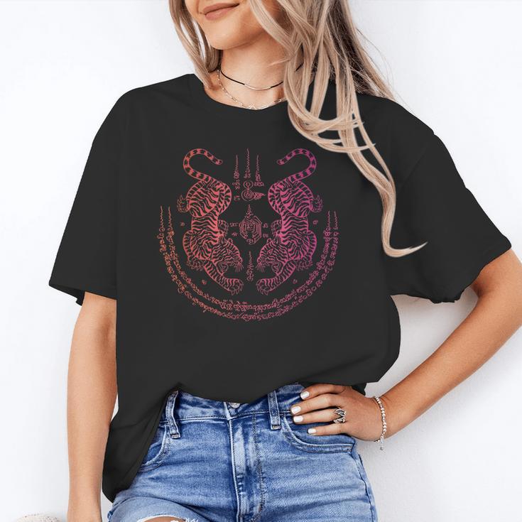 Thai Tattoo Twin Tiger Sak Yant Muay Thai Thailand Graphic Unisex T-Shirt Thai Tattoo Twin Tiger Sak Yant Muay Thai Thailand Graphic Unisex T-Shirt