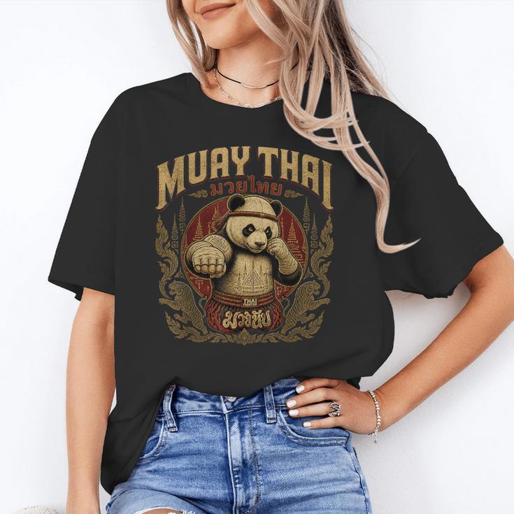 Vintage Muay Thai Gym Thai Boxing Training Fighter Panda Unisex T-Shirt