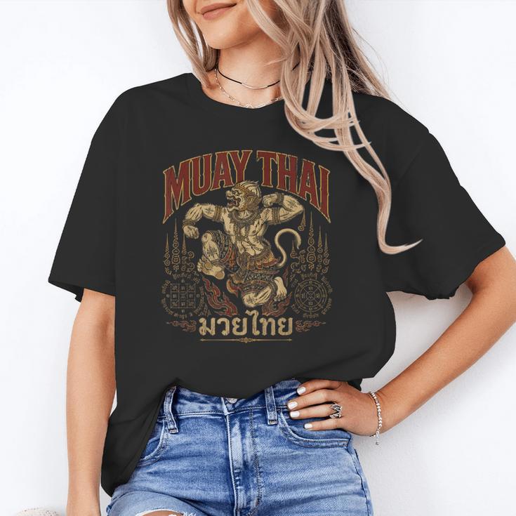 Vintage Muay Thai Spirit Thai Boxing Fighter Soul Monkey Unisex T-Shirt