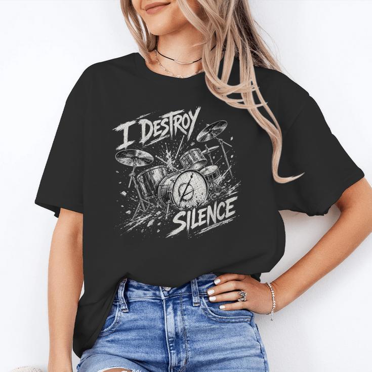 Women's Drum Kit I Destroy Silence Art Unisex T-Shirt Women's Drum Kit I Destroy Silence Art Unisex T-Shirt