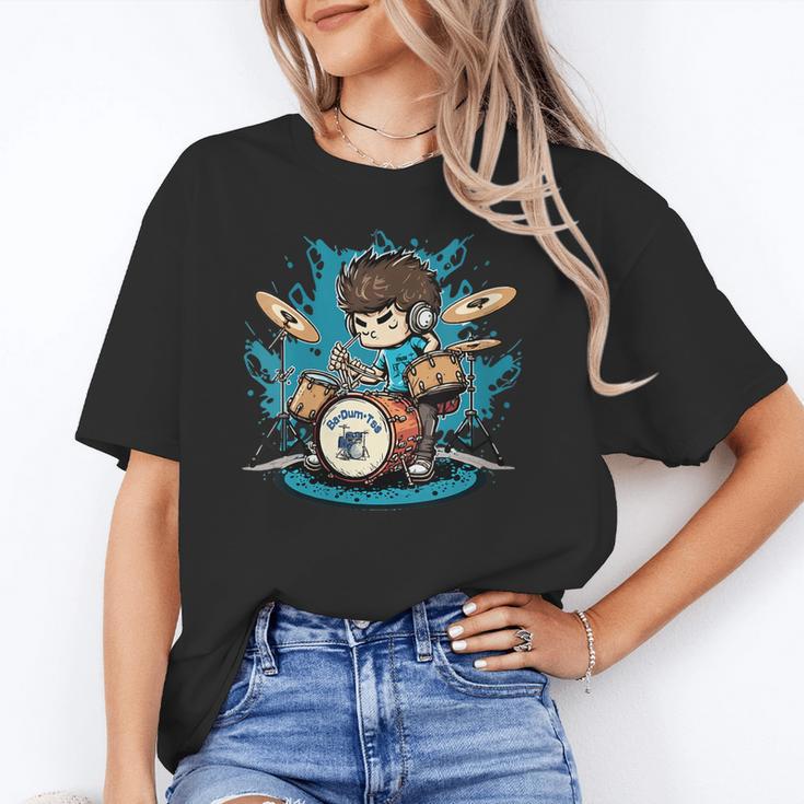 Women's Drum Set Drumming Drummers Drum Kits Music Unisex T-Shirt Women's Drum Set Drumming Drummers Drum Kits Music Unisex T-Shirt
