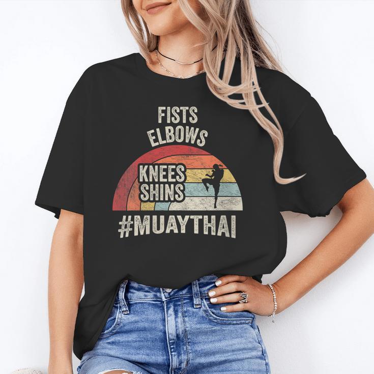 Women's Retro Muay Thai Martial Arts Fighter Graphic Unisex T-Shirt