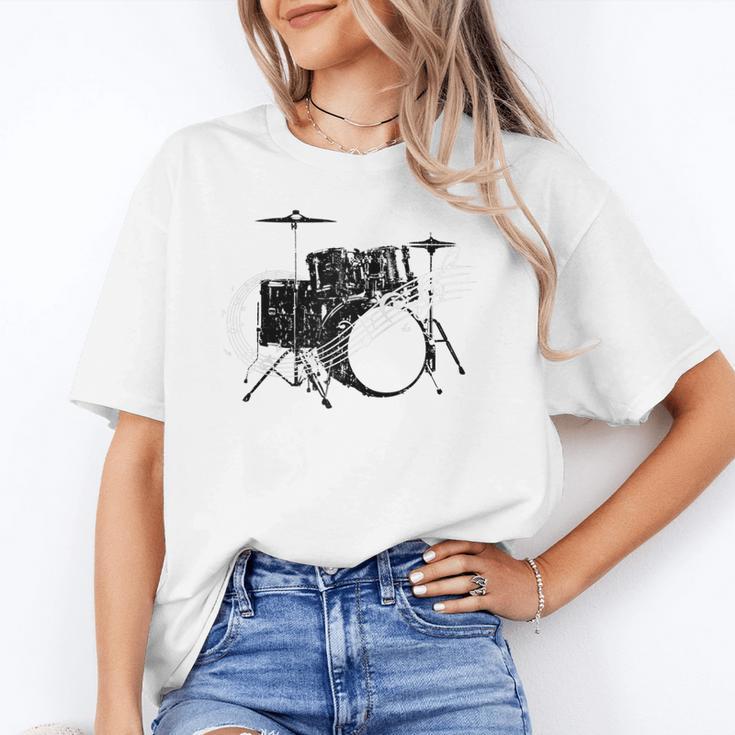 Drum Kit Drummer Band Musical Instrument Rock Music Raglan Baseball Tee Unisex T-Shirt