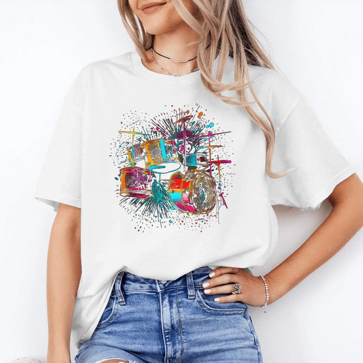 Drums Pop Art Drummer Drum Kit Unisex T-Shirt