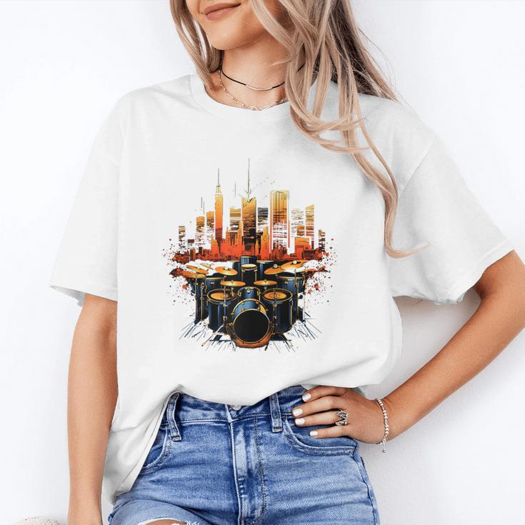 Drumset Drum Kit Music Drummer Drumming Raglan Baseball Tee Unisex T-Shirt Drumset Drum Kit Music Drummer Drumming Raglan Baseball Tee Unisex T-Shirt