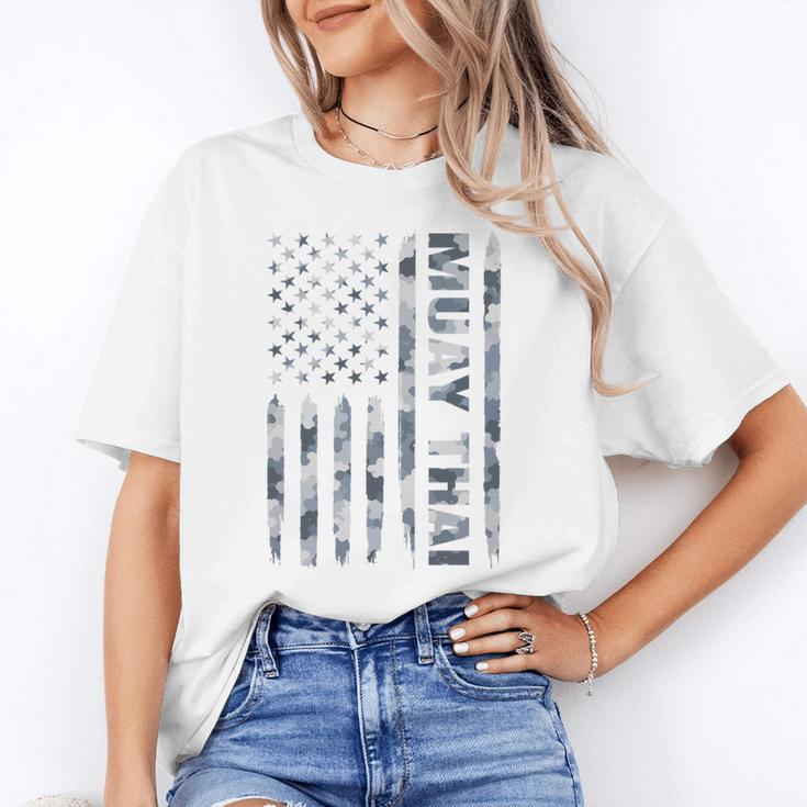 Muay Thai American Flag Camo Military Patriotic Unisex T-Shirt Muay Thai American Flag Camo Military Patriotic Unisex T-Shirt