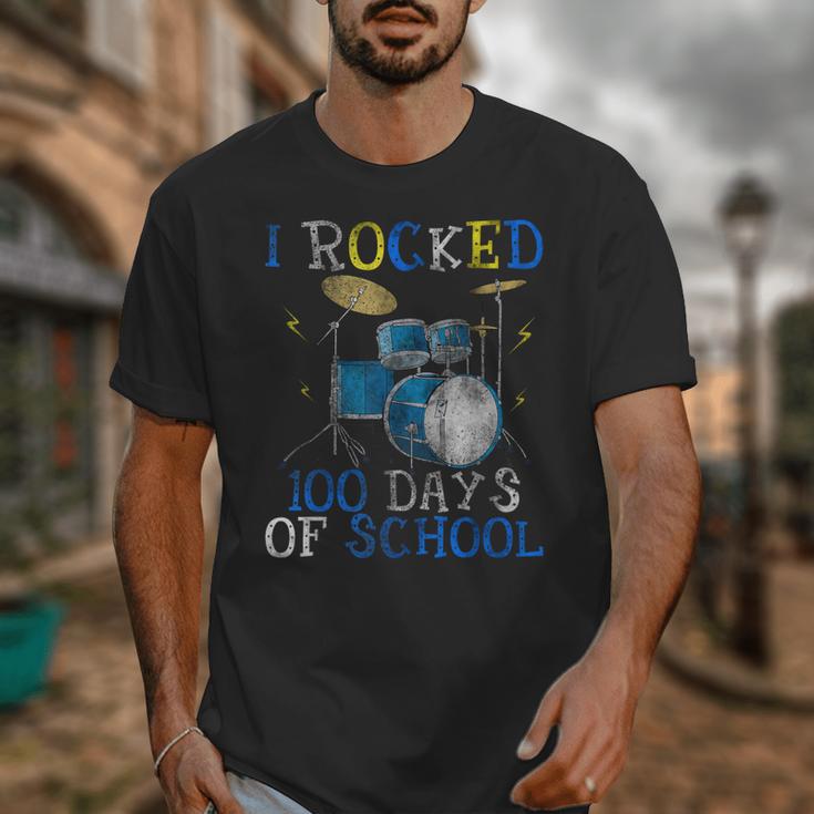 100th Day Of SchoolShirt Happy 100 Days Drum Kit Music Unisex T-Shirt