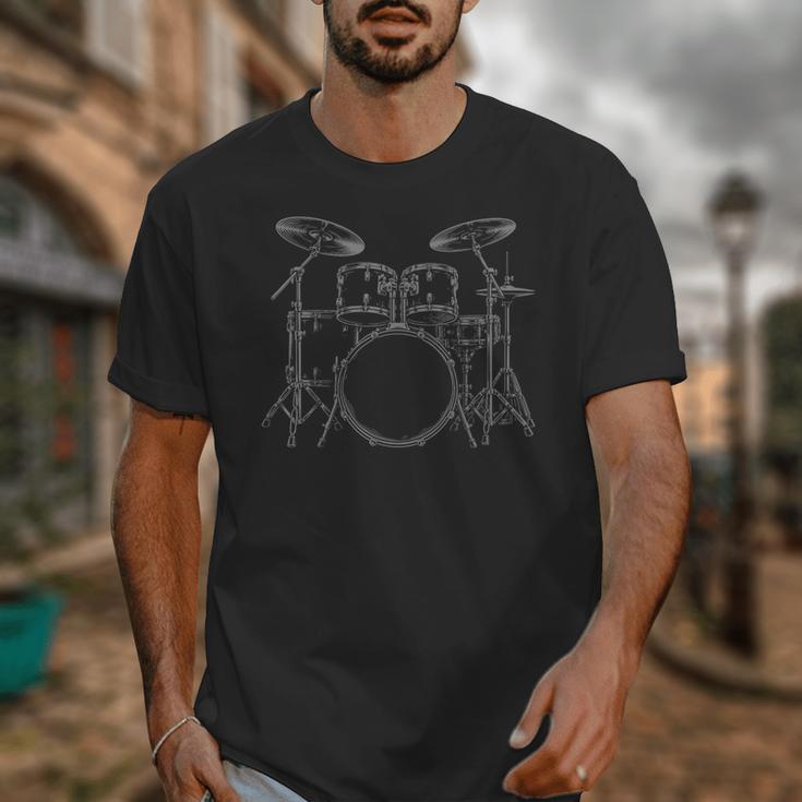 Drum Kit Rock Music Percussion Unisex T-Shirt Drum Kit Rock Music Percussion Unisex T-Shirt