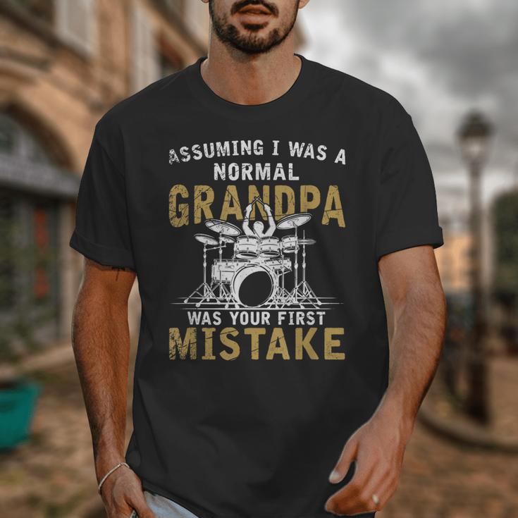 Grandpa Drummer Father's Day Drum Kit Unisex T-Shirt Grandpa Drummer Father's Day Drum Kit Unisex T-Shirt
