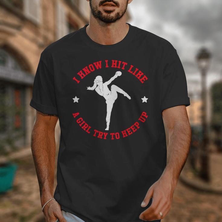 I Know I Hit Like A Girl Try To Keep Up Muay Thai Boxing Unisex T-Shirt