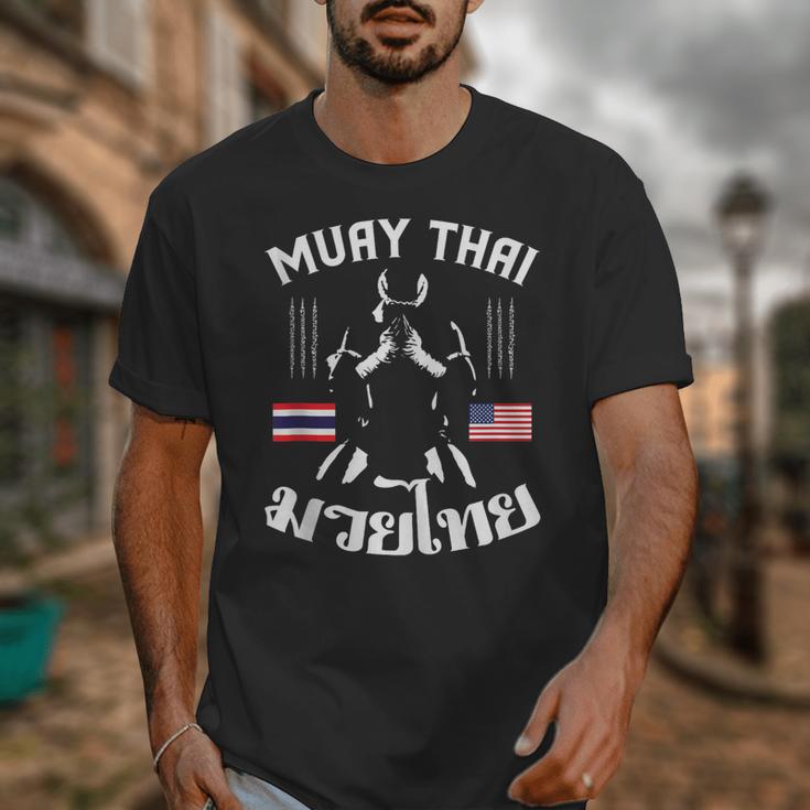 Muay Thai American Flag Martial Arts Thai Boxing Coach Unisex T-Shirt Muay Thai American Flag Martial Arts Thai Boxing Coach Unisex T-Shirt