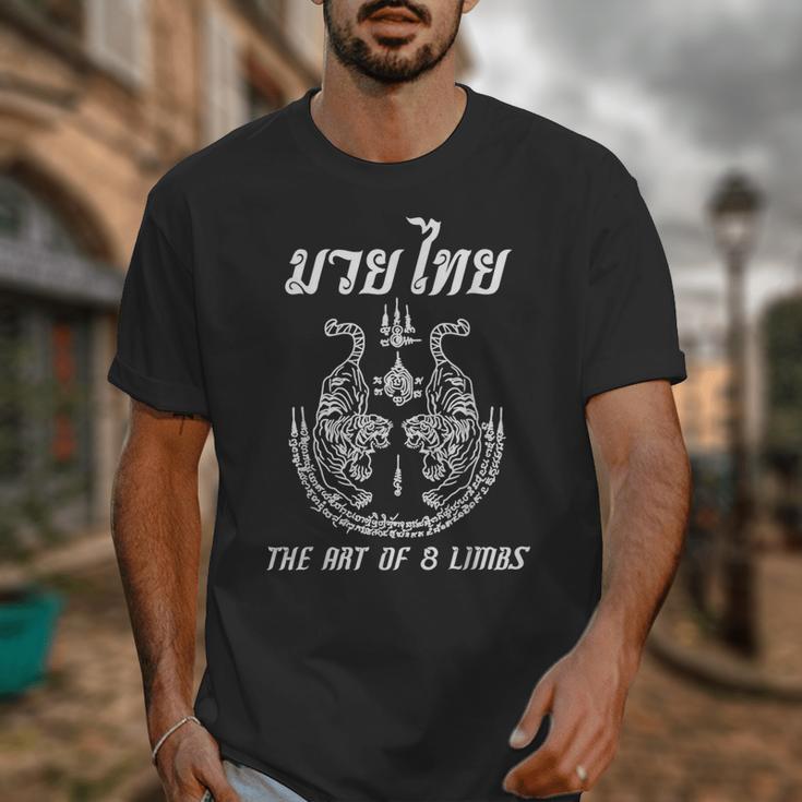 Muay Thai The Art Of 8 Limbs Martial Art Sak Yant Twin Tiger Unisex T-Shirt