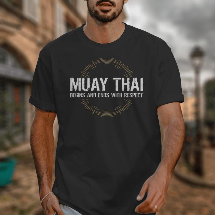 Muay Thai Begins And Ends With Respect Martial Arts Unisex T-Shirt Muay Thai Begins And Ends With Respect Martial Arts Unisex T-Shirt