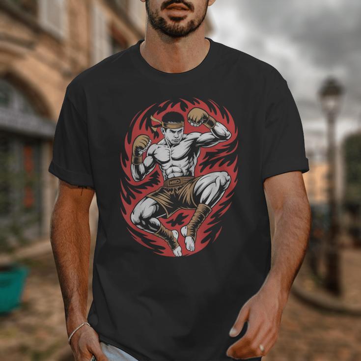 Muay Thai Elbow Strike Silhouette Minimal Clean Sport Unisex T-Shirt