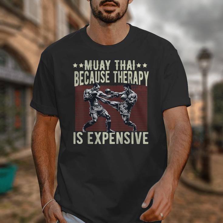 Muay Thai Fighter For Men Dad Boys Thai Kickboxing Fighting Unisex T-Shirt