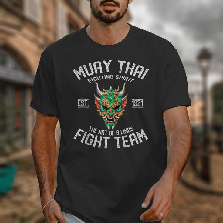 Muay Thai Oni Fight Team Kickboxing Unisex T-Shirt Muay Thai Oni Fight Team Kickboxing Unisex T-Shirt