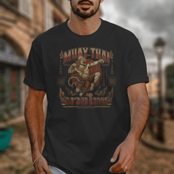 Muay Thai Power Vintage Thai Boxing Warrior Fighter Monkey Unisex T-Shirt Muay Thai Power Vintage Thai Boxing Warrior Fighter Monkey Unisex T-Shirt