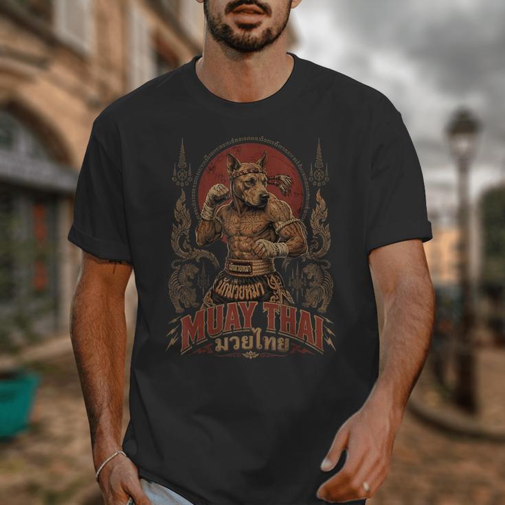 Muay Thai Roots Vintage Thai Boxing Fighter Thailand Dog Unisex T-Shirt Muay Thai Roots Vintage Thai Boxing Fighter Thailand Dog Unisex T-Shirt