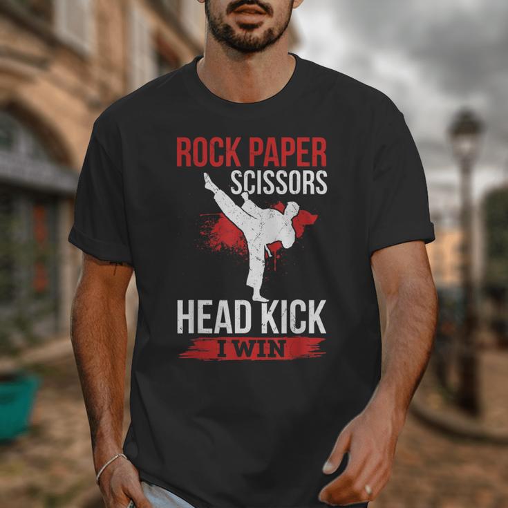 Rock Paper Scissors Head Kick I Win Muay Thai Unisex T-Shirt Rock Paper Scissors Head Kick I Win Muay Thai Unisex T-Shirt