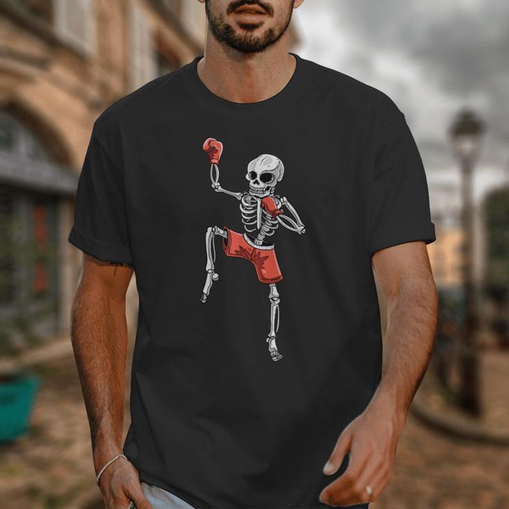 Skeleton Muay Thai Halloween Kickboxing MMA Fighter Costume Unisex T-Shirt