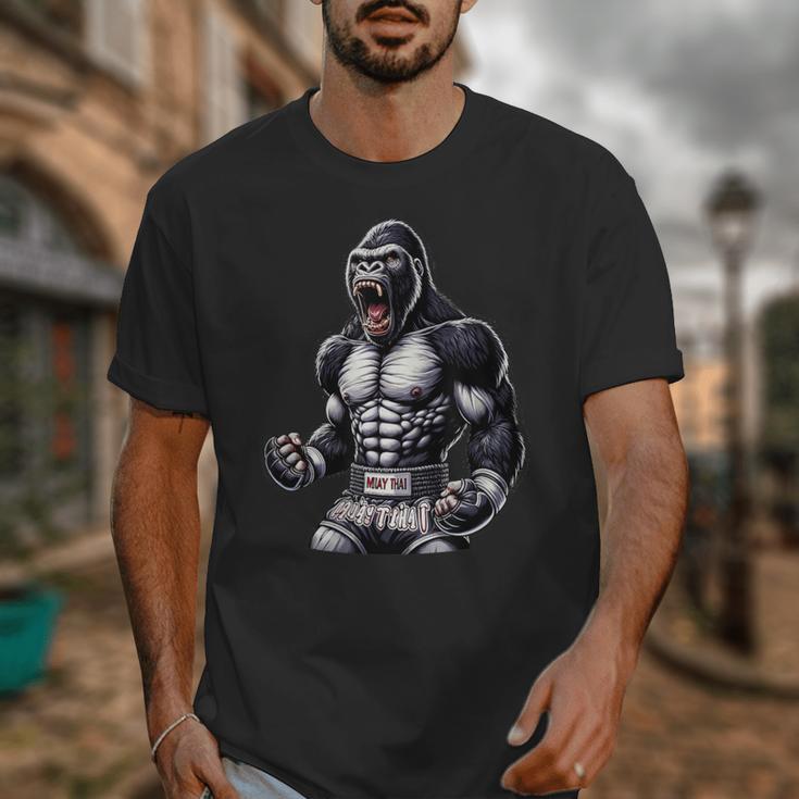 Strong Muay Thai Gorilla Thai Boxing And Fighting Unisex T-Shirt Strong Muay Thai Gorilla Thai Boxing And Fighting Unisex T-Shirt