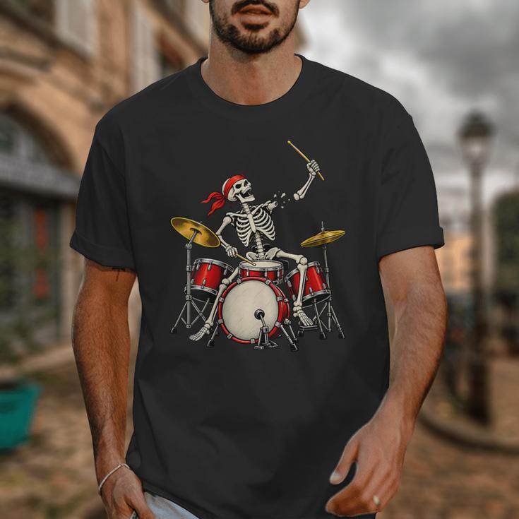 Women's Skeleton Drummer Skull Drum Kit Halloween Unisex T-Shirt Women's Skeleton Drummer Skull Drum Kit Halloween Unisex T-Shirt