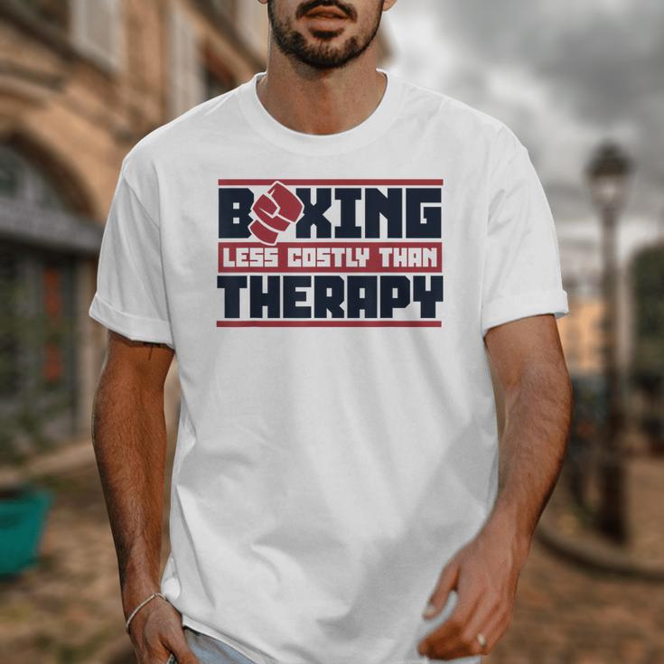 Boxing Less Costly Than Therapy Muay Thai Boxing Unisex T-Shirt