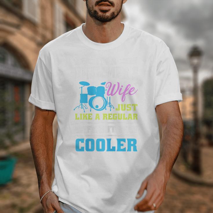 Cool Drum Kit Percussionist Drummer Wife Quote Image T-Shirt Unisex T-Shirt Cool Drum Kit Percussionist Drummer Wife Quote Image T-Shirt Unisex T-Shirt