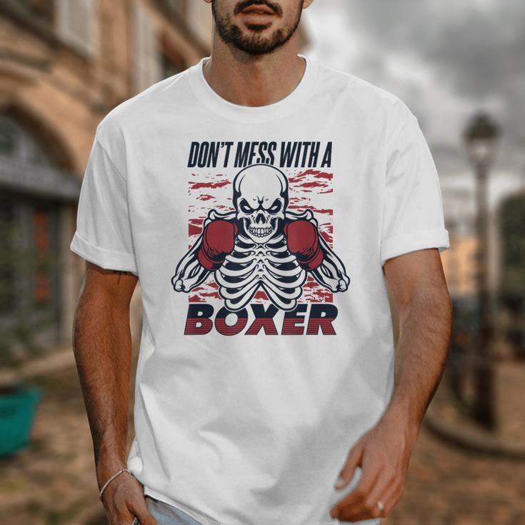 Don't Mess With A Boxer Kickboxer Fan Muay Thai Boxing Unisex T-Shirt