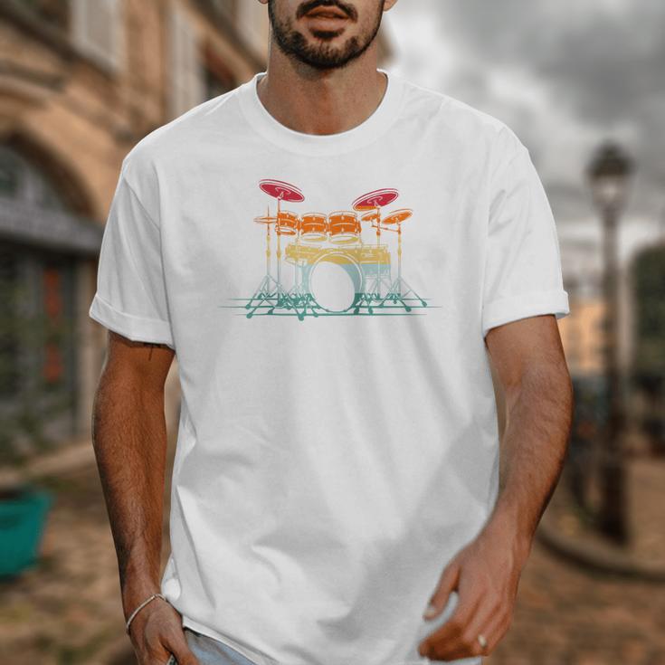 Drum Kit Musical Retro Instrument Musician Raglan Baseball Tee Unisex T-Shirt Drum Kit Musical Retro Instrument Musician Raglan Baseball Tee Unisex T-Shirt
