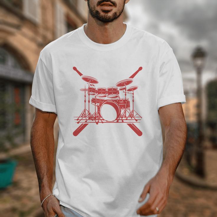 Drum Kit Percussion For Drummer Percussionist Musician Unisex T-Shirt Drum Kit Percussion For Drummer Percussionist Musician Unisex T-Shirt