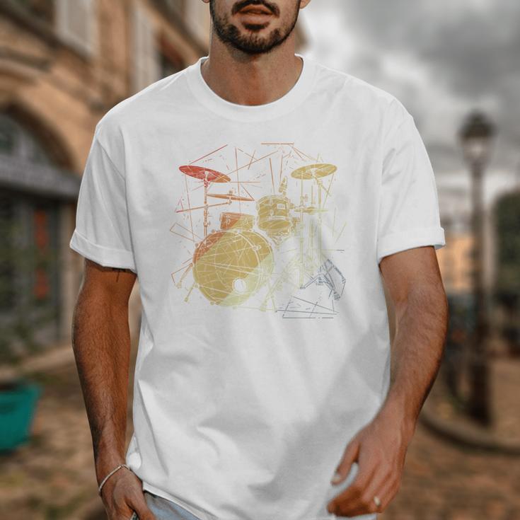 Drum Kit Retrowave Drums Unisex T-Shirt Drum Kit Retrowave Drums Unisex T-Shirt