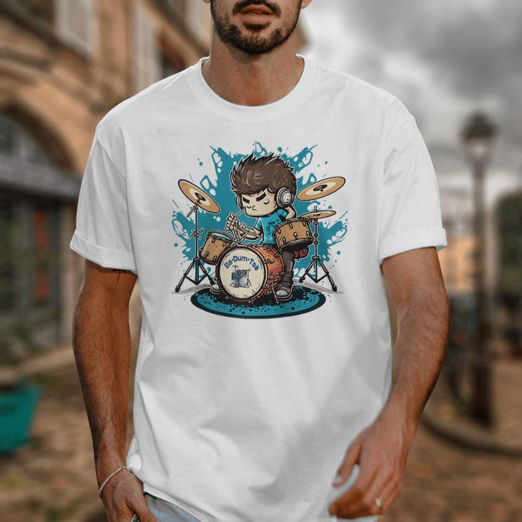 Drum Set Drumming Drummers Drum Kits Music Raglan Baseball Tee Unisex T-Shirt