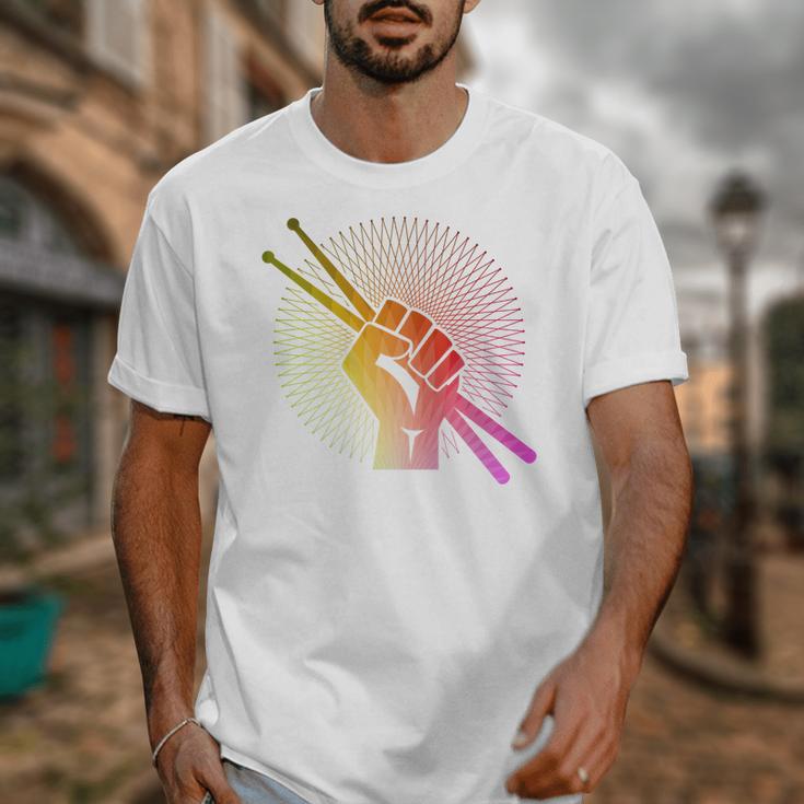 Drummer Drumsticks Fist Drum Kit Sweatshirt Unisex T-Shirt