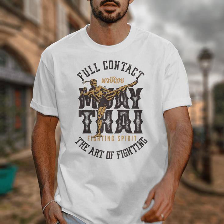 Muay Thai Fighter MMA Full Contact Retro Kickboxing Unisex T-Shirt Muay Thai Fighter MMA Full Contact Retro Kickboxing Unisex T-Shirt