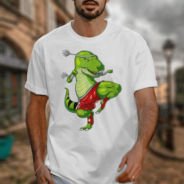 T-Rex Dinosaur Muay Thai Boxing Karate Martial Arts Kung Fu Unisex T-Shirt