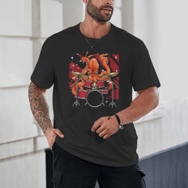 Animal Octopus Musician Drum Kit Octopus Drummer Unisex T-Shirt Animal Octopus Musician Drum Kit Octopus Drummer Unisex T-Shirt