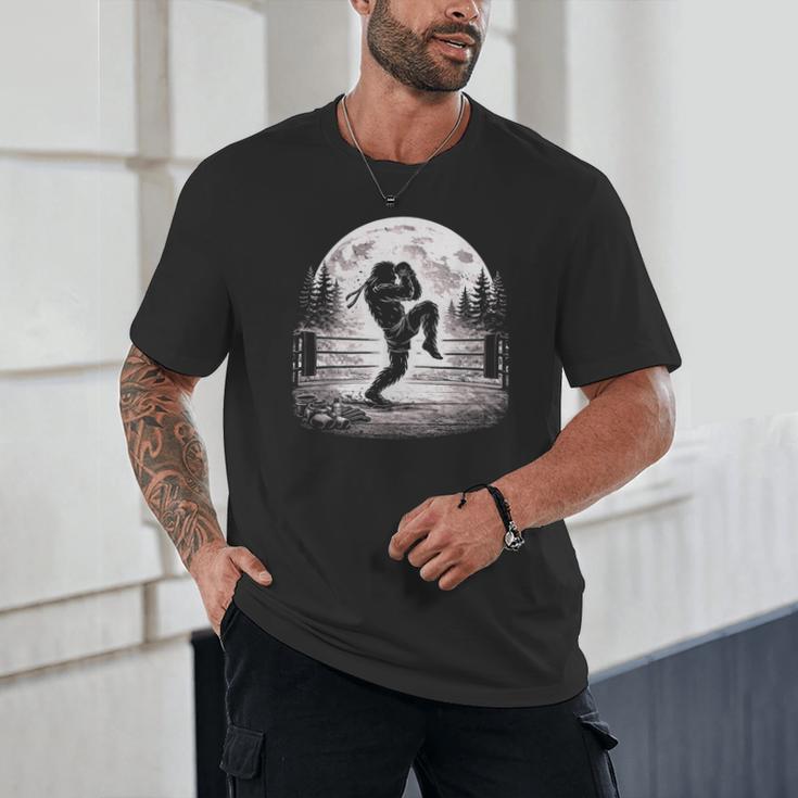 Bigfoot Muay Thai Boxer Martial Arts Sasquatch Unisex T-Shirt