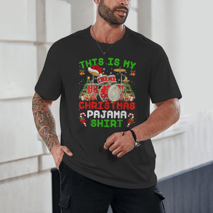 This Is My Christmas Pajama Shirt Drum Kit Christmas Unisex T-Shirt This Is My Christmas Pajama Shirt Drum Kit Christmas Unisex T-Shirt