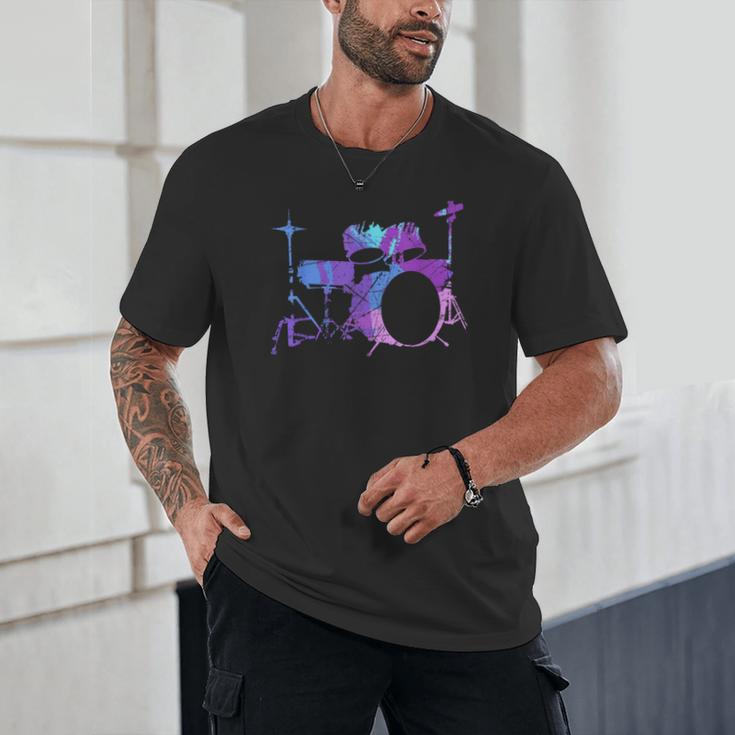 Cool Drum Kit Percussion Vintage Retro Drummer Costume Unisex T-Shirt Cool Drum Kit Percussion Vintage Retro Drummer Costume Unisex T-Shirt