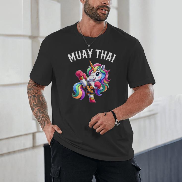 Cute Muay Thai Unicorn Unisex T-Shirt
