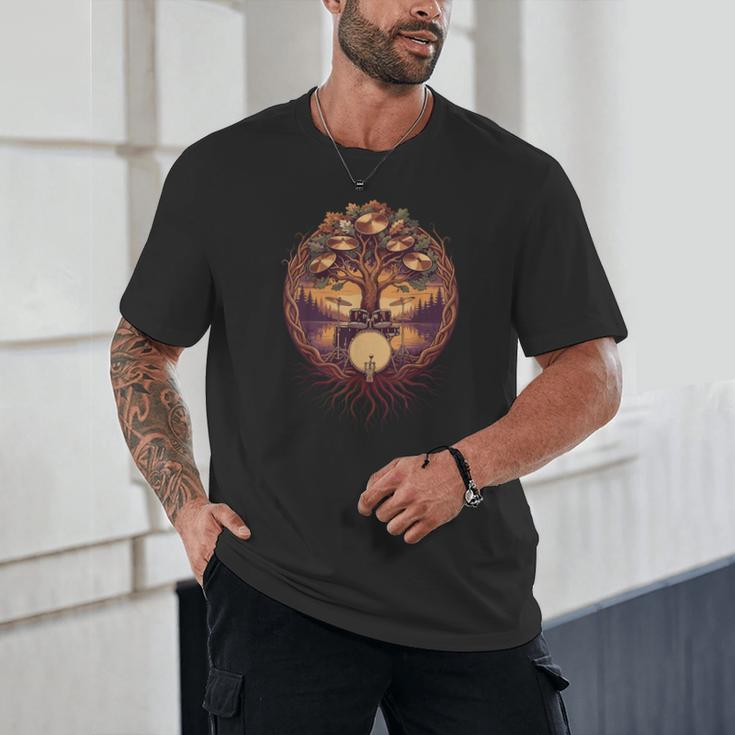 Drummer Drum Kit Musician Percussion Player Unisex T-Shirt Drummer Drum Kit Musician Percussion Player Unisex T-Shirt