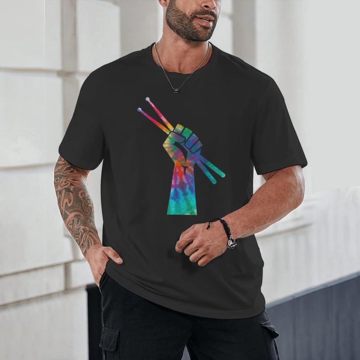 Drummer Drum Kit Tie Dye Hippie Drummer Unisex T-Shirt Drummer Drum Kit Tie Dye Hippie Drummer Unisex T-Shirt