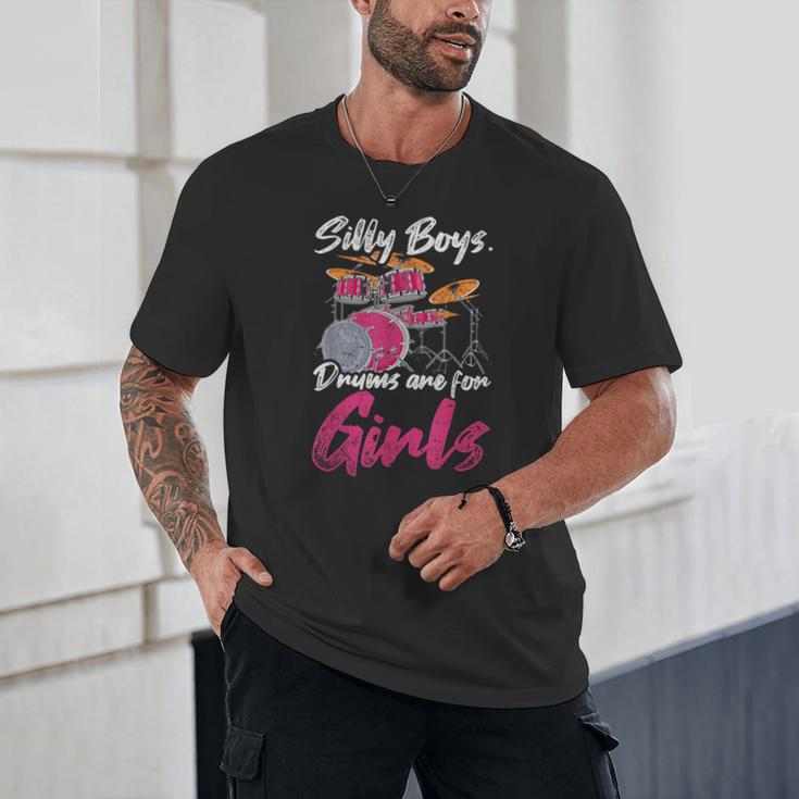 Girls Boys Kids Drummer Drum Kit Unisex T-Shirt Girls Boys Kids Drummer Drum Kit Unisex T-Shirt
